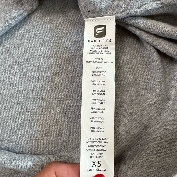 Fabletics Light Grey Heather Yukon Sweater Knit Dress Size XS NWT - Picture 8 of 17